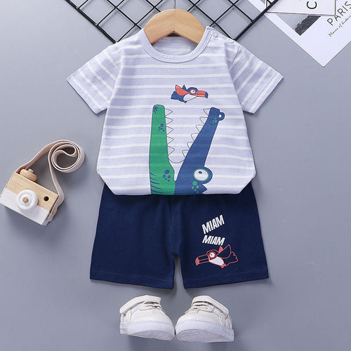 Children's Short-Sleeved Cotton Suit
