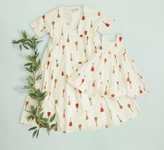 Pink Chicken Vintage Guitar Kit Dress