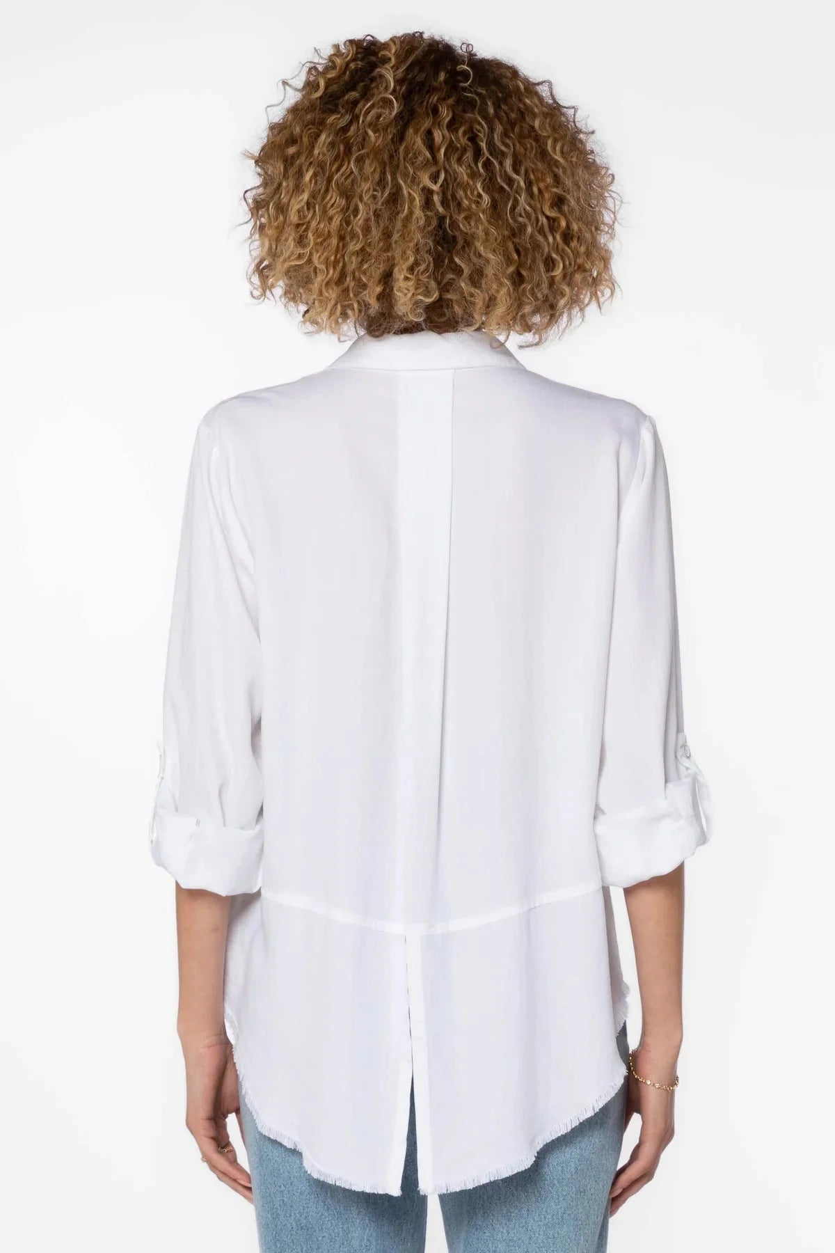 Riley Frayed Hem Button Up Shirt