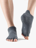 ToeSox Grip Half Toe Low Rise - Charcoal Grey